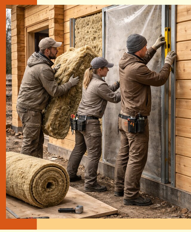 Утепление дома из двойного бруса в Евпатории качественно и надёжно