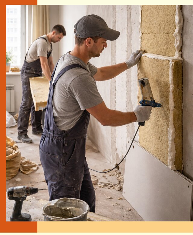 Утепление стен изнутри в Евпатории — качественно и эффективно