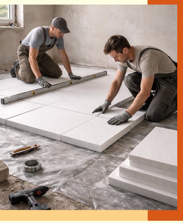 Утепление бетонного пола в Евпатории от 2633 руб/м2 — монтаж и цена | ТепломастерЕвп