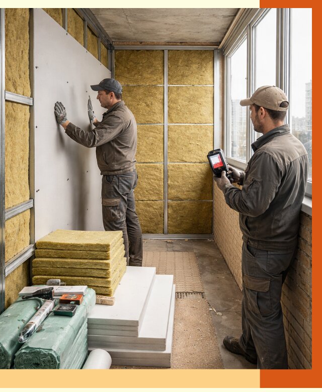 Утепление балкона в Евпатории от 4740 руб. под ключ | ТепломастерЕвп