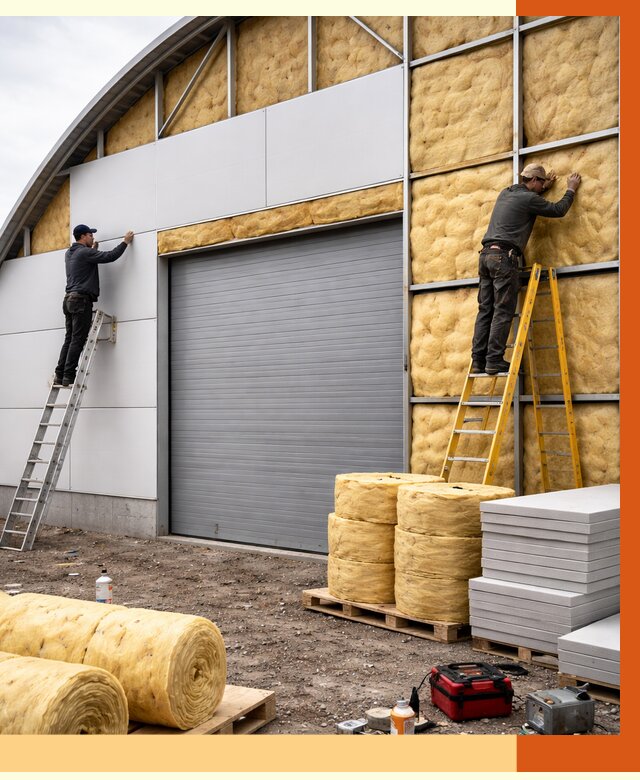 Утепление ангара пенополиуретаном в Евпатории от 7584 руб./м² — комплекс от ТепломастерЕвп