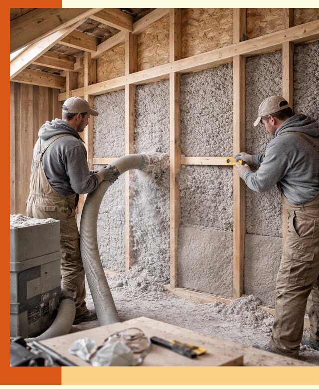 Утепление эковатой стен, потолков и перекрытий в Евпатории