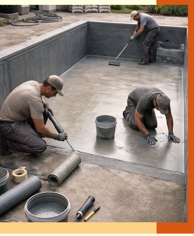 Профессиональная гидроизоляция бассейна в Евпатории от 6846 руб. за м2 | ТепломастерЕвп